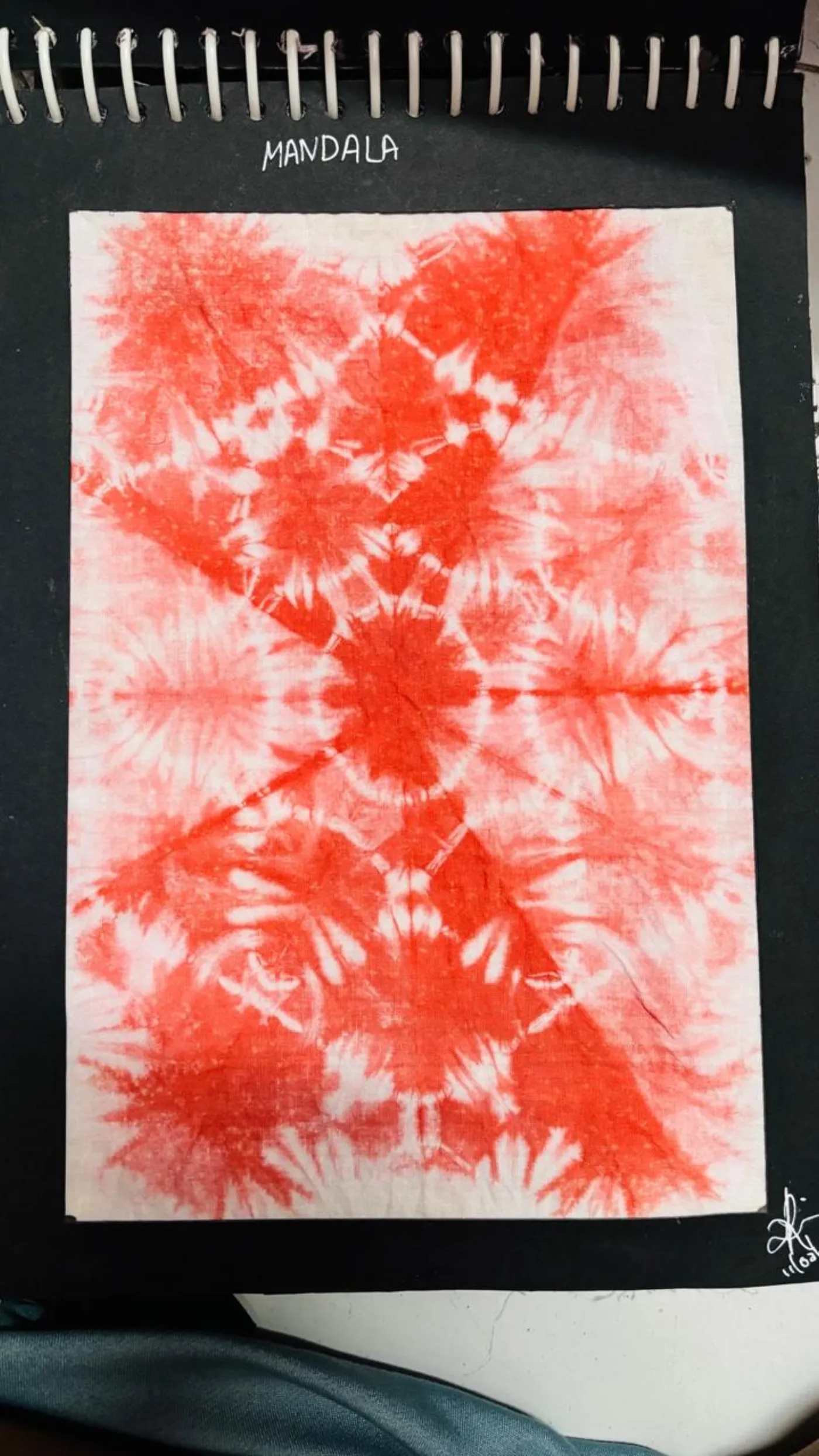 Mandala shibori sample